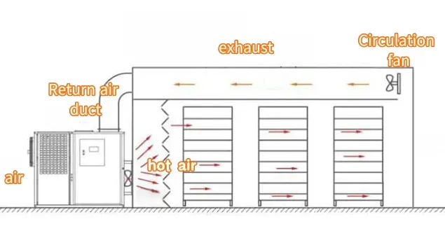 Structure diagram of salmon drying dehydrator